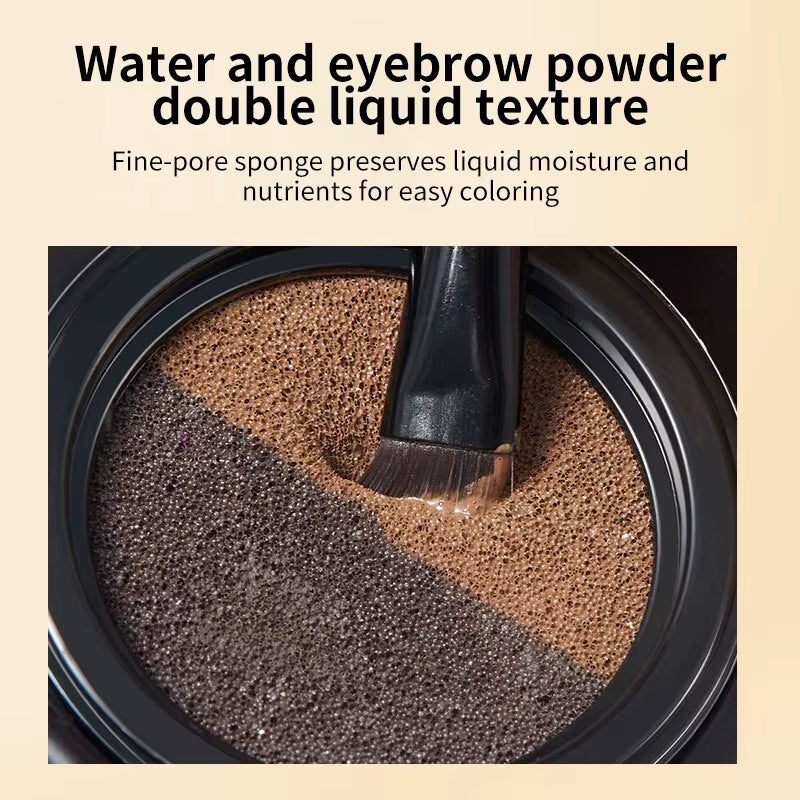 Two-Color Air Cushion Eyebrow Powder Color Waterproof and Sweat-Proof Long-Lasting Eye Brow Cream